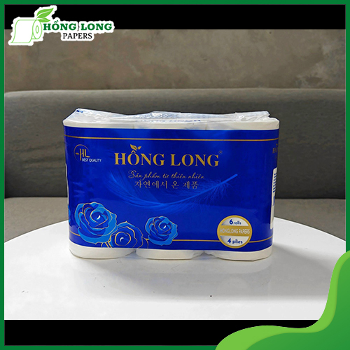 Giấy vệ sinh cao cấp Hồng Long 6 cuộn